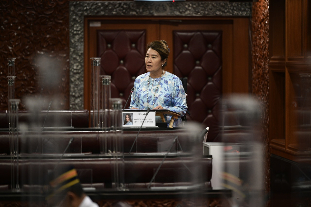 Senator Datuk Ras Adiba Radzi at the Dewan Negara in Parliament, October 12, 2021. u00e2u20acu201d Bernama picn