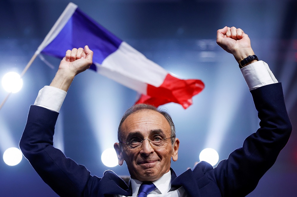 French far-right commentator Eric Zemmour, a candidate in the 2022 French presidential election, attends a political campaign rally in Villepinte near Paris December 5, 2021. — Reuters