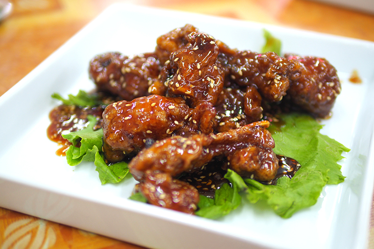The Peking pork ribs are sticky happiness with a sauce that is slightly sweet.