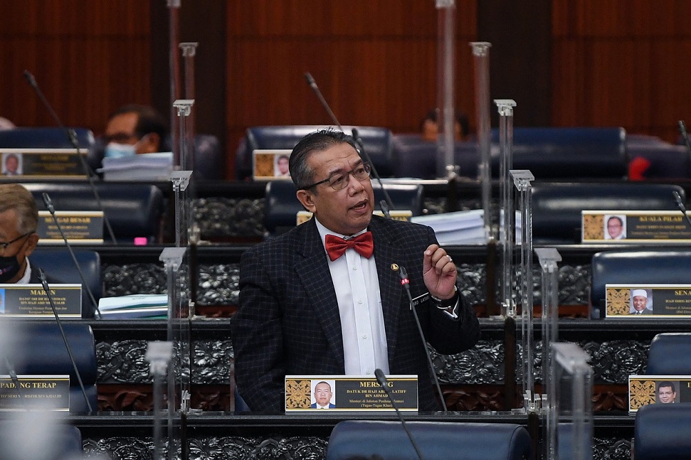 Minister in the Prime Minister's Department (Special Functions) Datuk Abd Latiff Ahmad speaks during a question and answer session at Parliament December 14, 2021. u00e2u20acu2022 Bernama pic