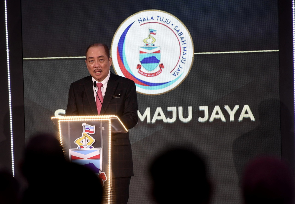 Sabah Chief Minister Datuk Hajiji Noor delivers a speech at the state-level International Anti-Corruption Day in Kota Kinabalu, December 9, 2021. u00e2u20acu201d Bernama pic 