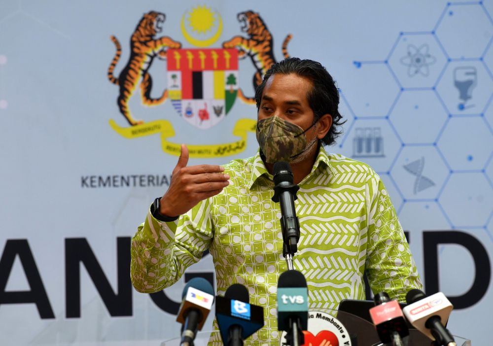 Health Minister Khairy Jamaluddin speaks during a press conference in Putrajaya December 1, 2021. u00e2u20acu201d Bernama picn