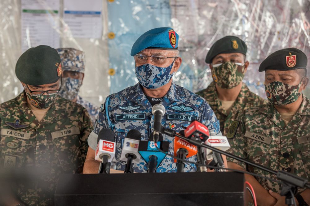 Armed Forces chief General Tan Sri Affendi Buang speaks during a press conference in Shah Alam December 23, 2021. u00e2u20acu201d Picture by Shafwan Zaidon