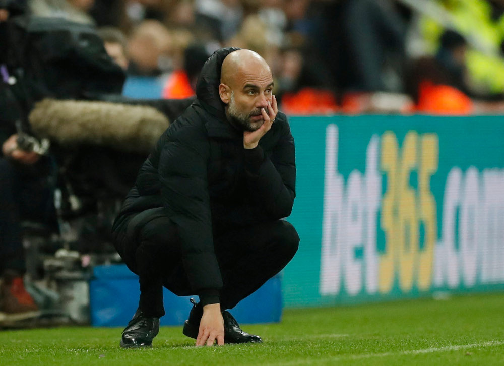 Manchester City manager Pep Guardiola reacts during a match against Newcastle United at St James’ Park, Newcastle, Britain, December 19, 2021. — Action Images via Reuters