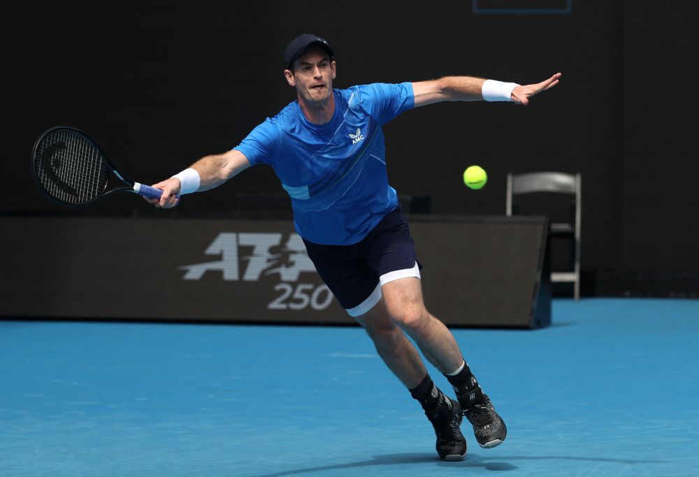 Britain's Andy Murray during his Melbourne Summer Set round of 32 match against Argentina's Facundo Bagnis at the Melbourne Park January 4, 2022. u00e2u20acu201d Reuters picnn