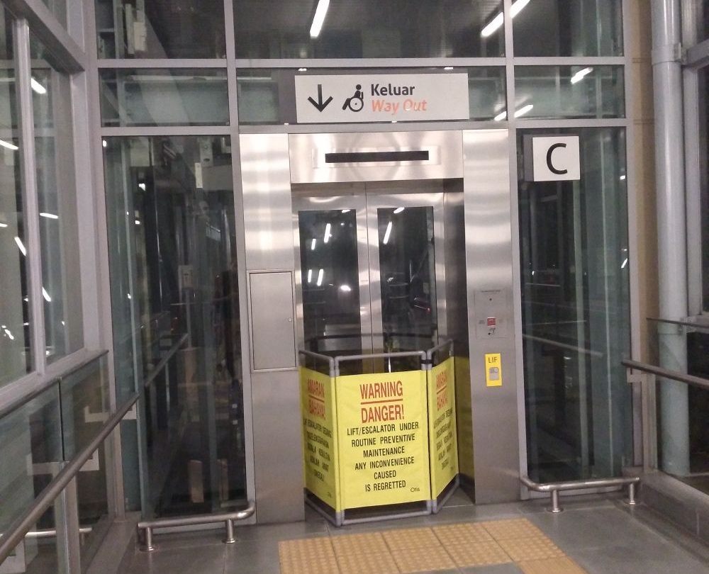 No way out or in for the wheelchair bound at MRT Taman Suntex. April 27, 2022. — Picture by Praba Ganesan