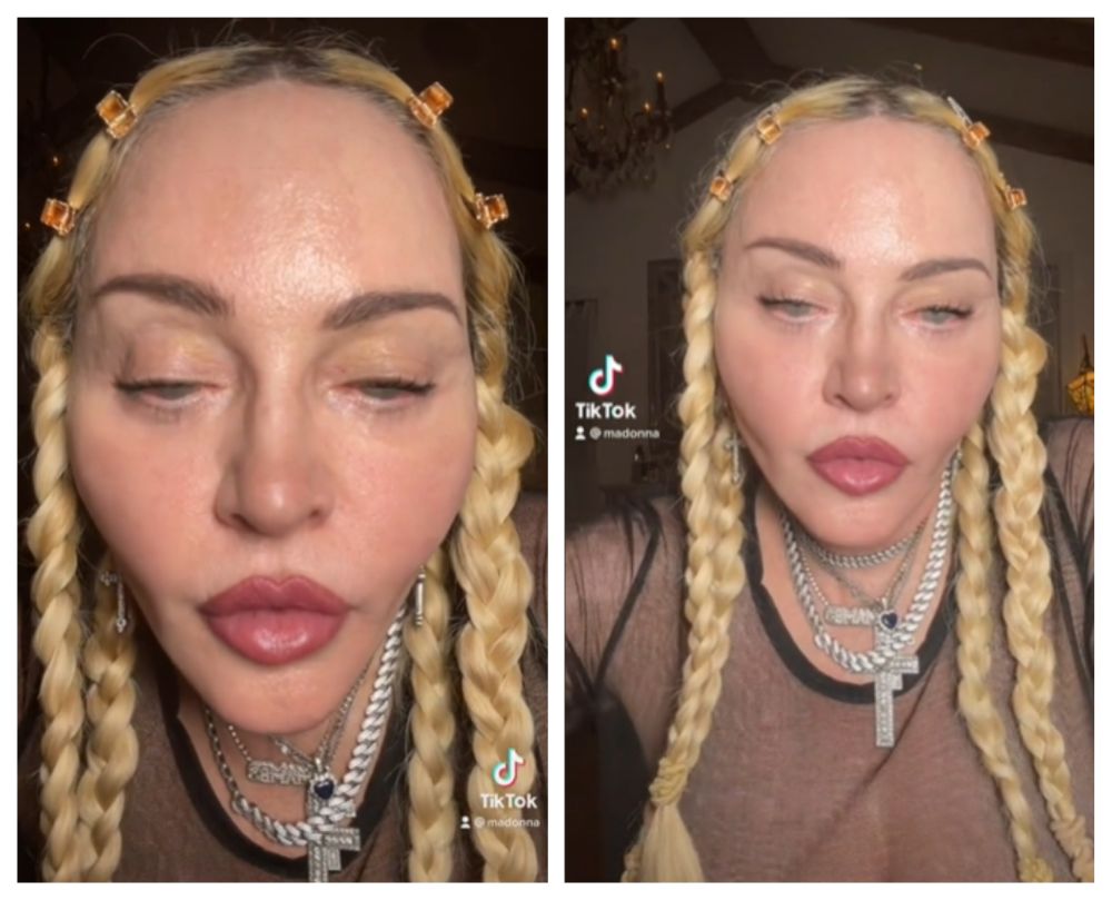 Madonna left viewers feeling disturbed and concerned as to whether the singer is okay after posting the video. u00e2u20acu201d TikTok screengrab