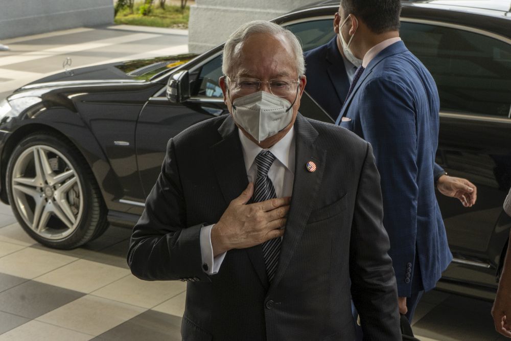 Datuk Seri Najib Razak is pictured at the Kuala Lumpur High Court May 9, 2022. u00e2u20acu201d Picture by Shafwan Zaidon