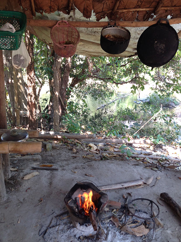 The kitchen where our lunch was prepared — this is how the villagers cook at home too.