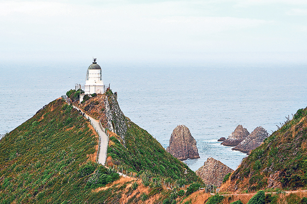Nugget Point Lighthouse, one of the most easily identifiable landmarks along the Otago coast