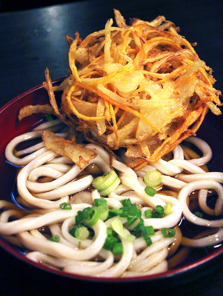 Kakiage (mixed vegetable tempura) udon at Sanuki Udon