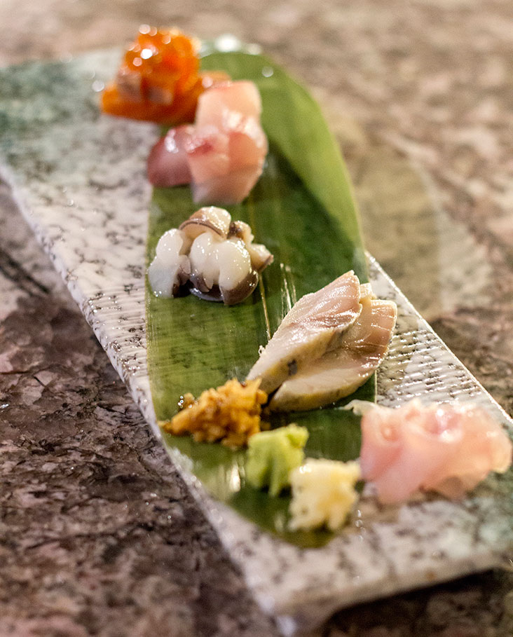  A koryori sashimi platter at Nikai