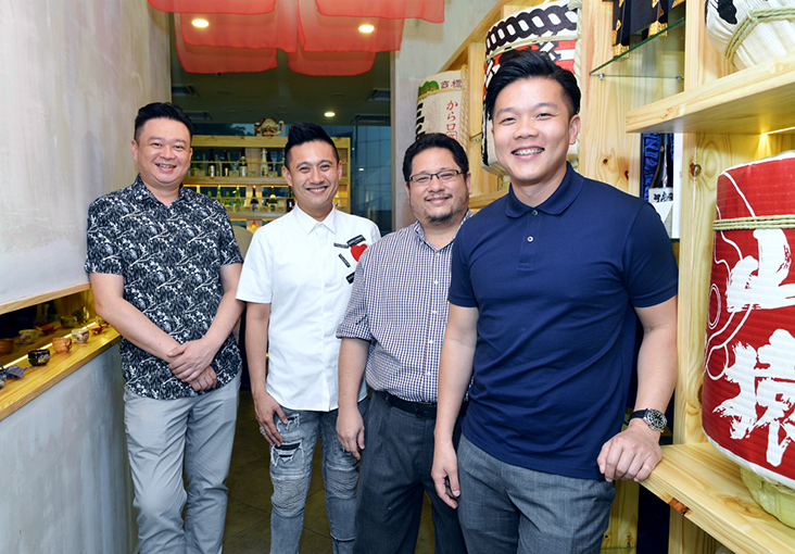 Tsukiji No. 8’s owners (from left to right): Alex Fong, Raymond Ng, Lim Chun Heng and Rodney Ther