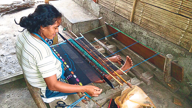 Songket weavers in Flores Island of Nusa Tenggara, Indonesia