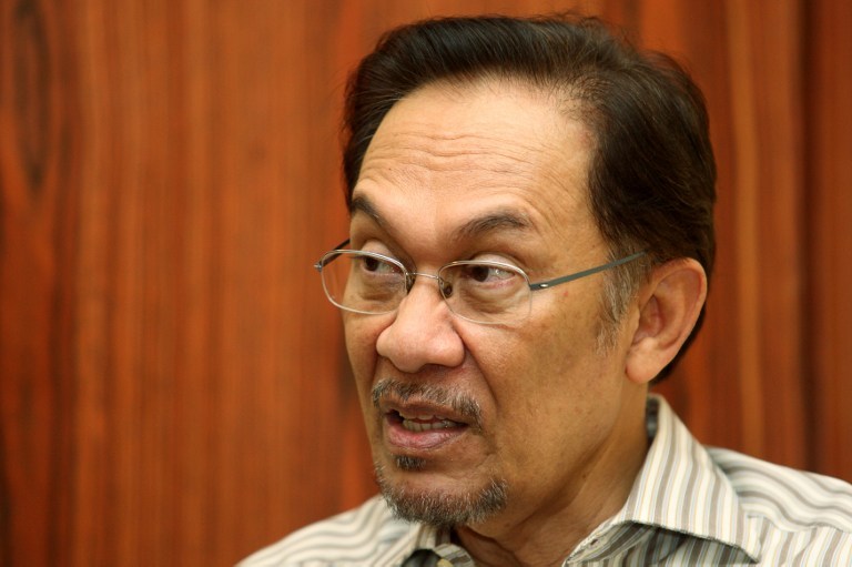 Anwar Ibrahim speaks during an interview with Agence France-Fresse (AFP) at his office in Kuala Lumpur on June 3, 2013. u00e2u20acu201d AFP pic