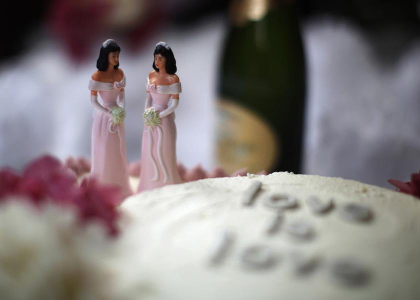 A wedding cake is seen at a reception for same-sex couples at The Abbey in West Hollywood, California, July 1, 2013. u00e2u20acu201d Reuters pic