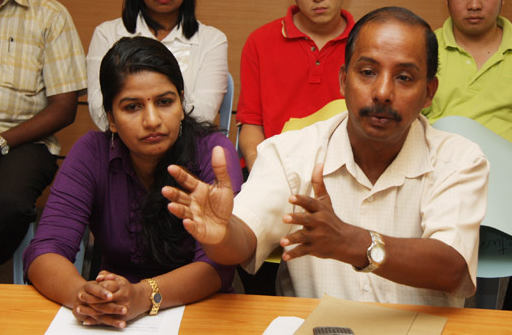 File photo of M. Indira Gandhi (left) with her lawyer M. Kulasegaran. u00e2u20acu201d Picture by Choo Choy May