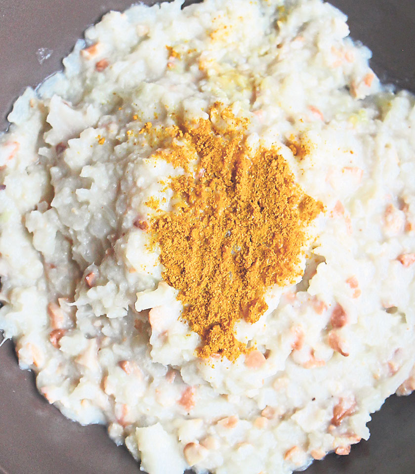 Curried cashew-cauliflower mash adds a twist to your Christmas meal